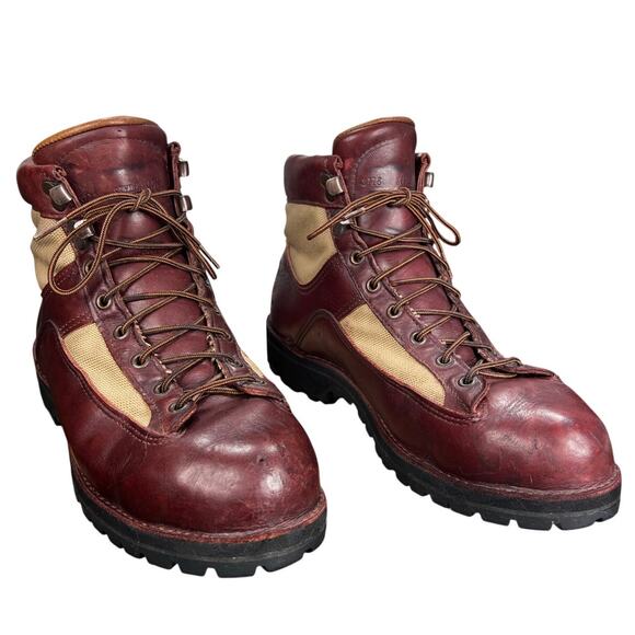 Vintage Rare Danner X Eddie Bauer 1985 Light Red Hiking Boots Size 10.5 EE